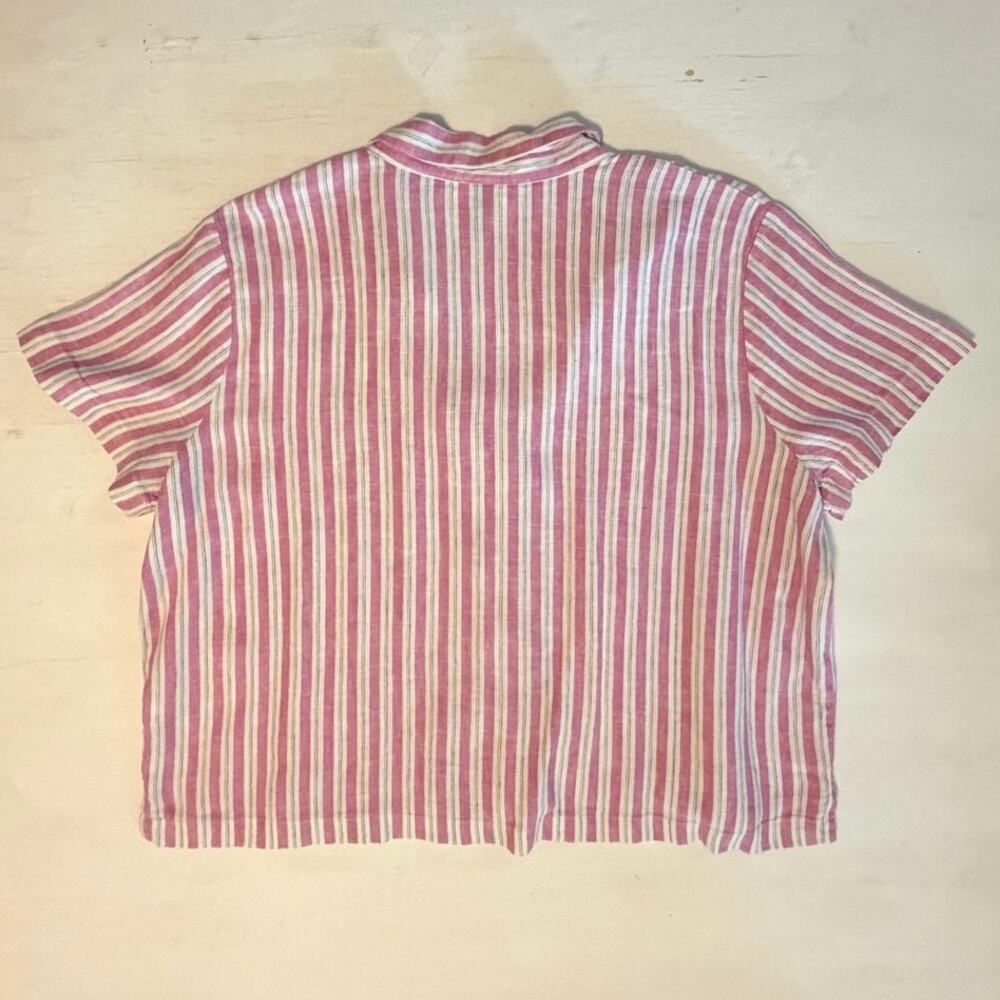 Universal Thread Linen Blend Pajama Set Womens Size XL Striped Shorts Lounge - Picture 4 of 14
